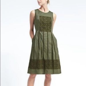 Banana Republic Olive Green Midi Dress